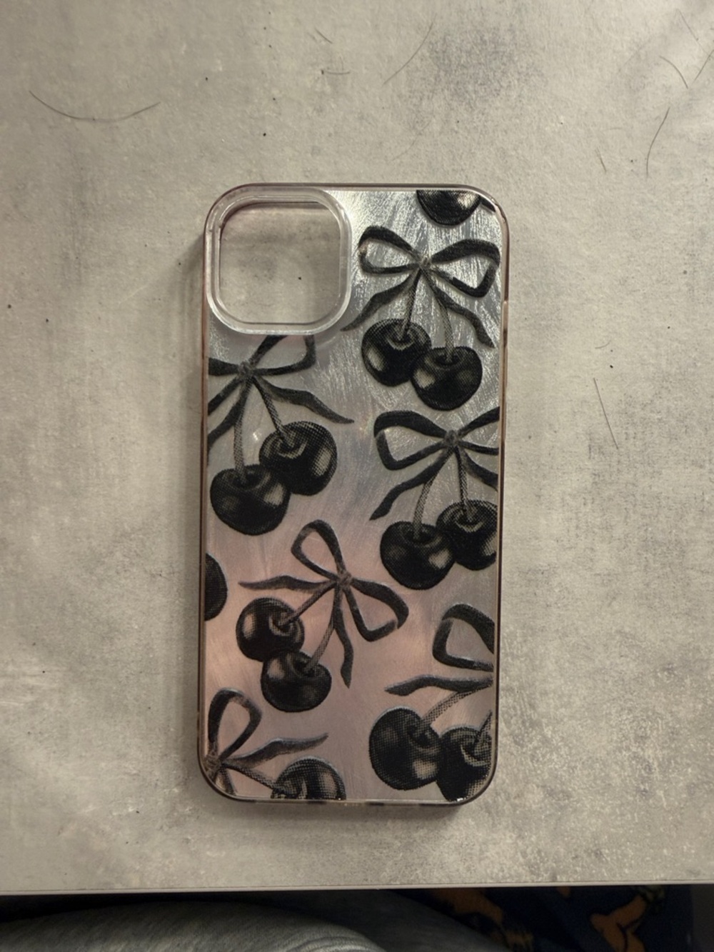 Clear Cherry Pattern Phone Case - Unbranded